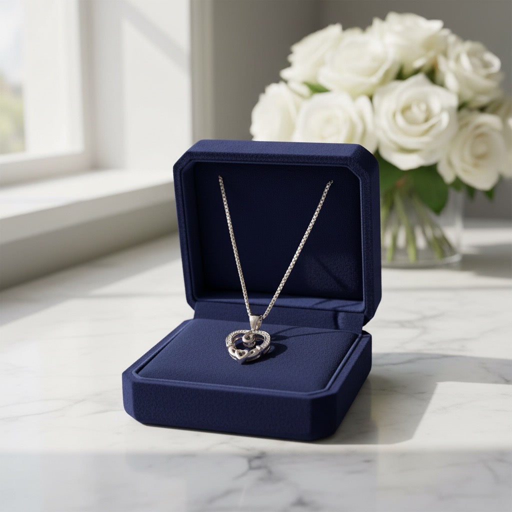 Forever Knot Heart Silver Pendant