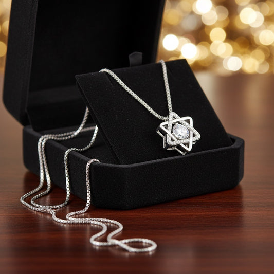 Celestial Star Crystal Silver Pendant