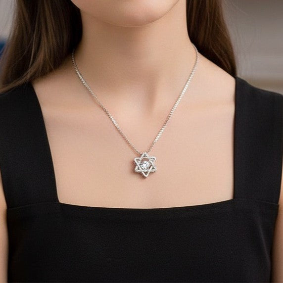 Celestial Star Crystal Silver Pendant