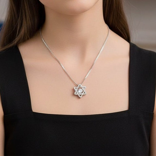 Celestial Star Crystal Silver Pendant