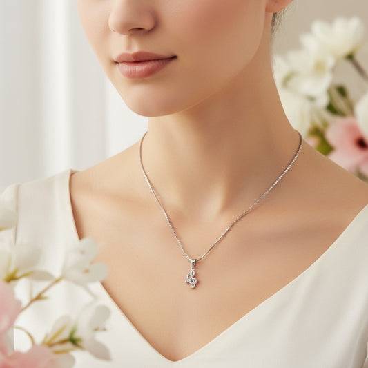 Melody Note Silver Pendant