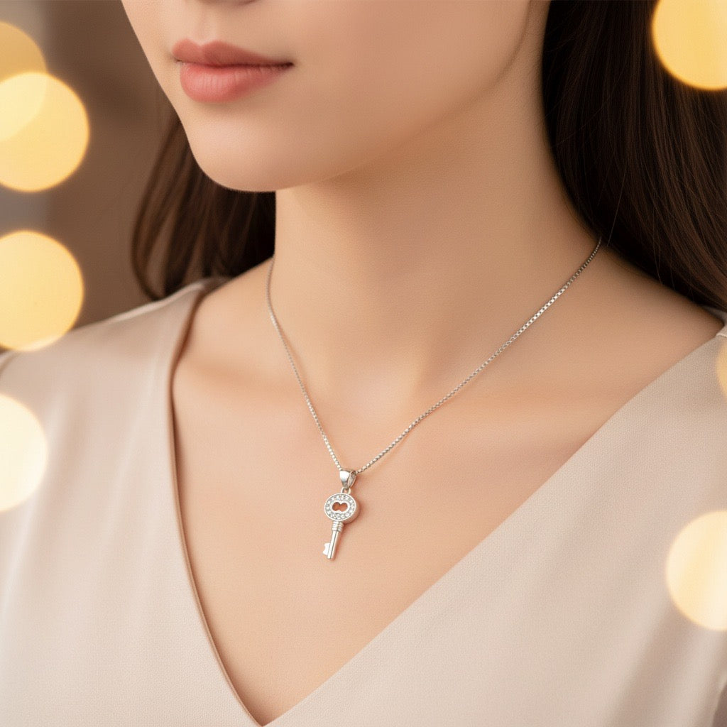 Eternal Key Silver Pendant