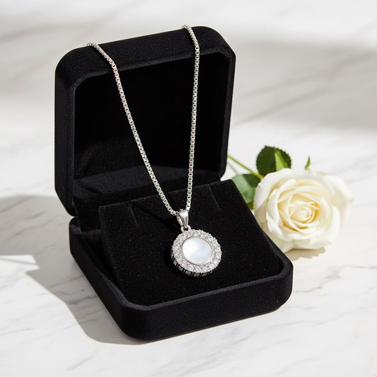 Luna Halo Spark Silver Pendant