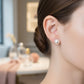 Classic Pearl Silver Stud Earrings