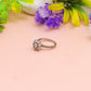 Royal Bloom Halo Silver Ring