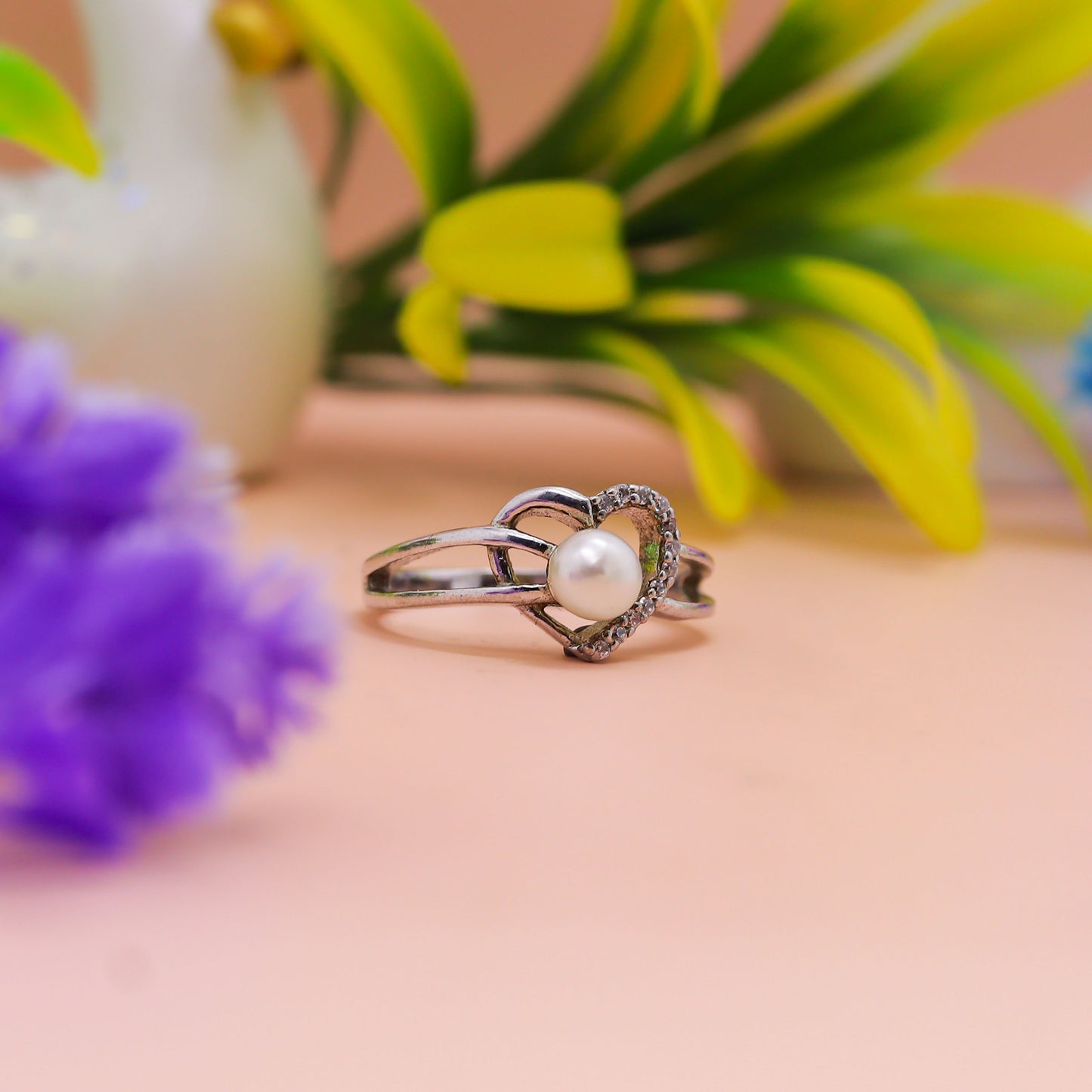 Infinity Heart Spark Silver Ring