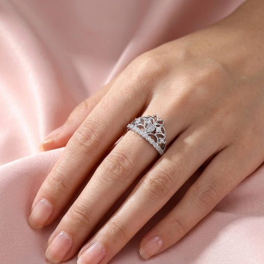 Princess Crown Silver Ring