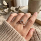 Delicate Bow Halo Silver Ring