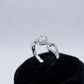 Elegant Double Halo Silver Ring