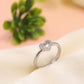 Open Heart Sparkle Silver Ring
